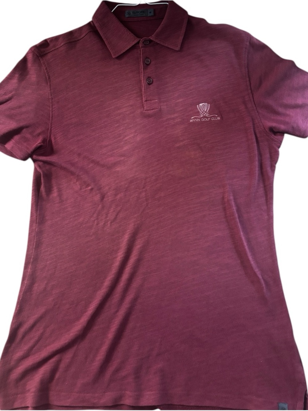 G/FORE Wynn Polo Shirt Dark Red Embroidered Wynn Golf Club Las Vegas size M